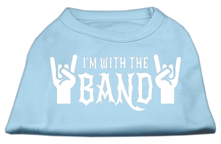 With the Band Screen Print Shirt Baby Blue Lg